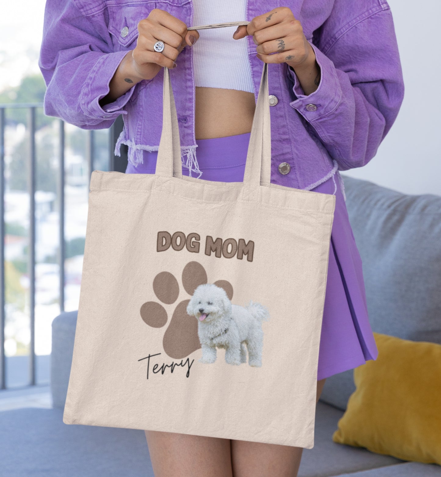 Personalized Name+Photo Tote Bag