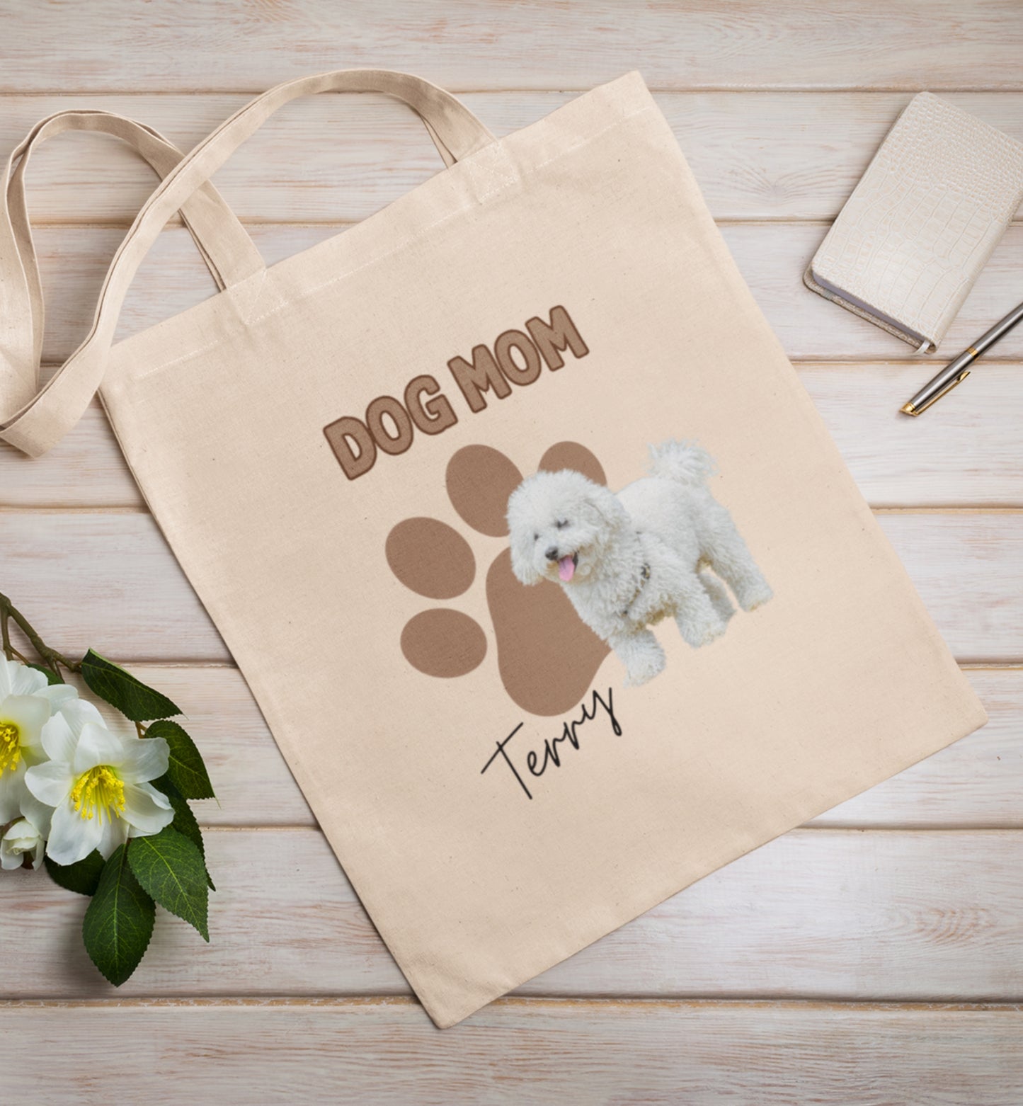 Personalized Name+Photo Tote Bag