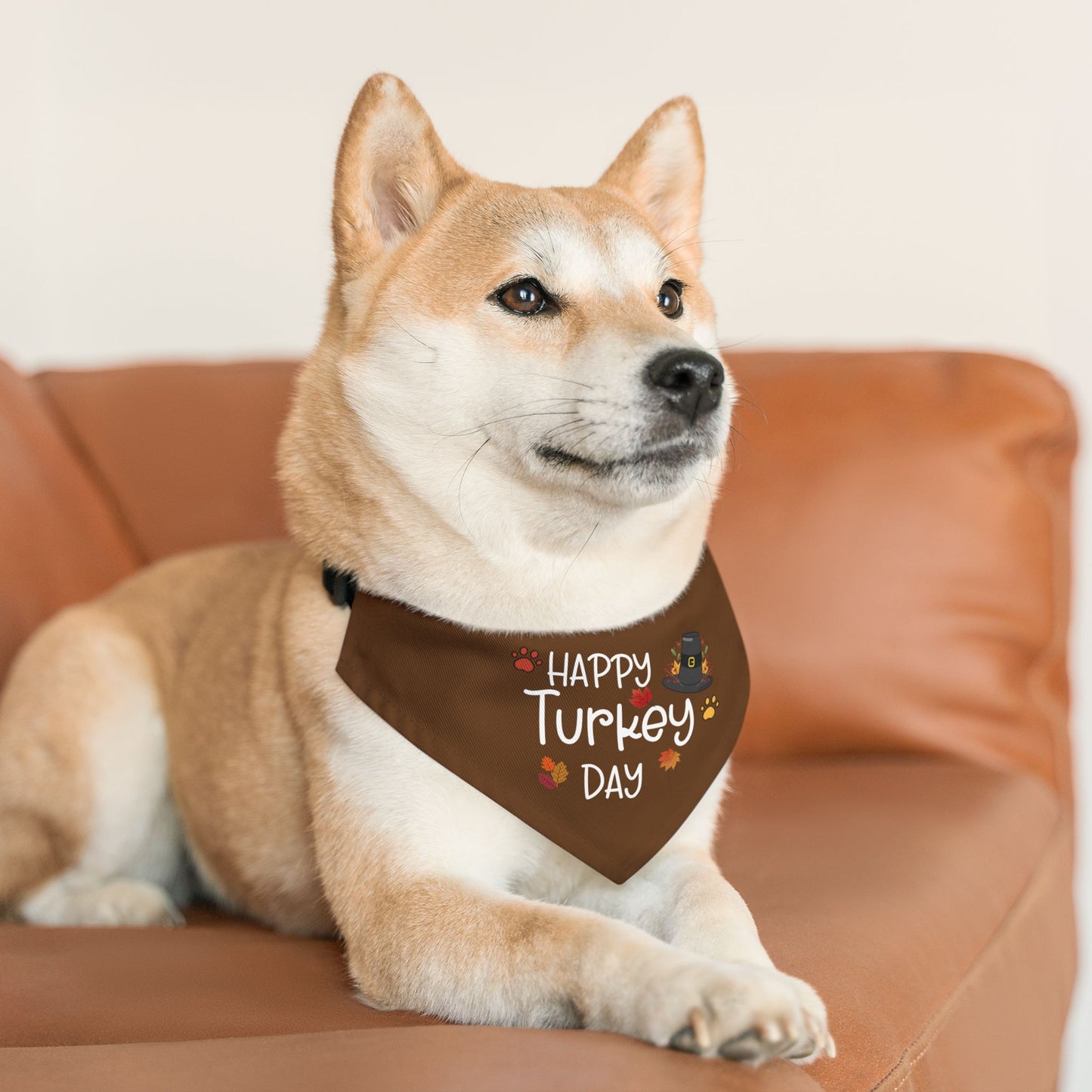 Happy Turkey Day Pet Bandana Collar