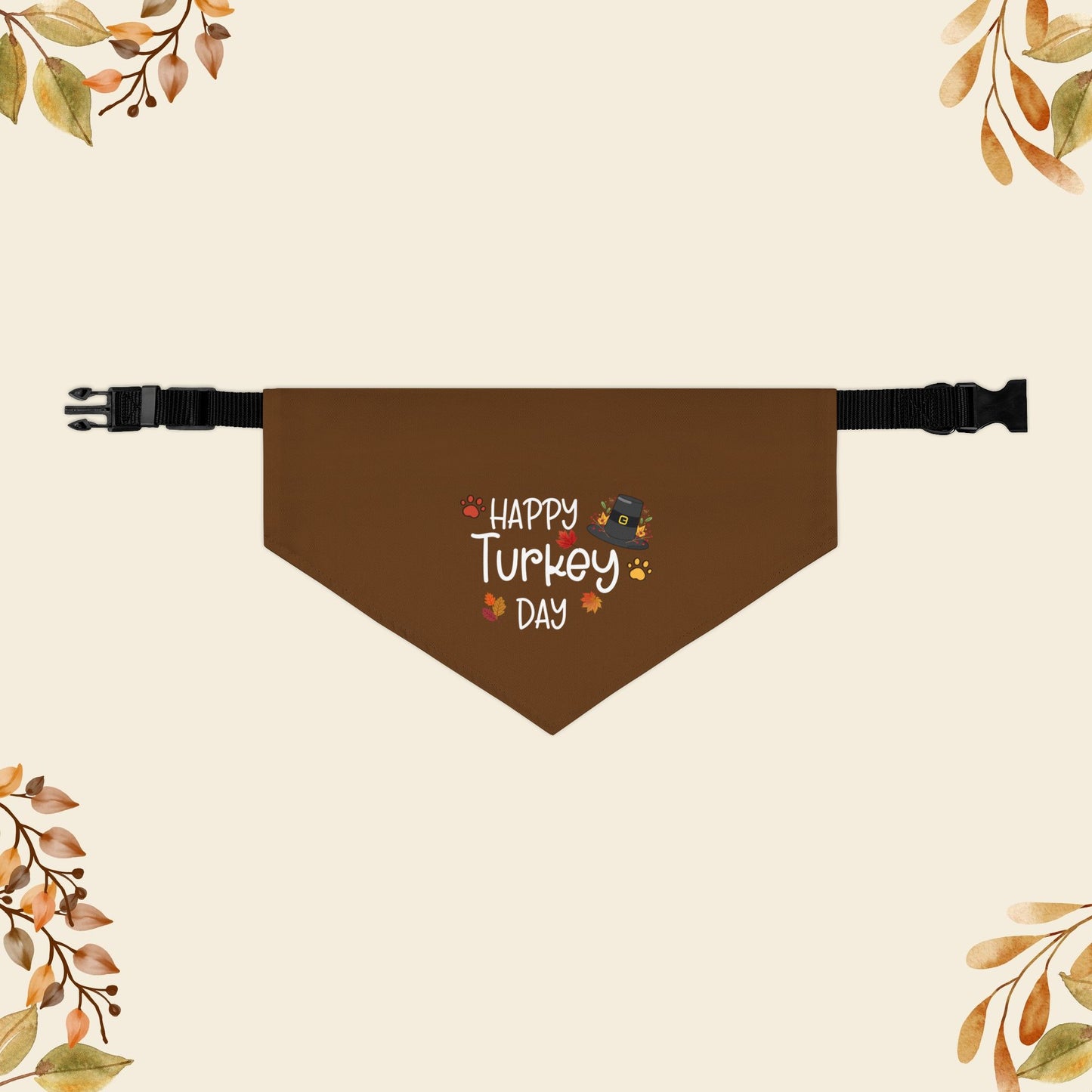Happy Turkey Day Pet Bandana Collar