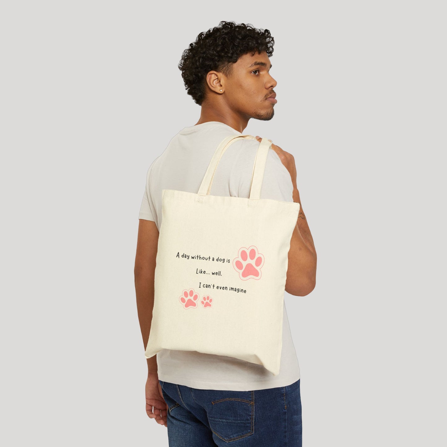 Dog Quote Tote Bag