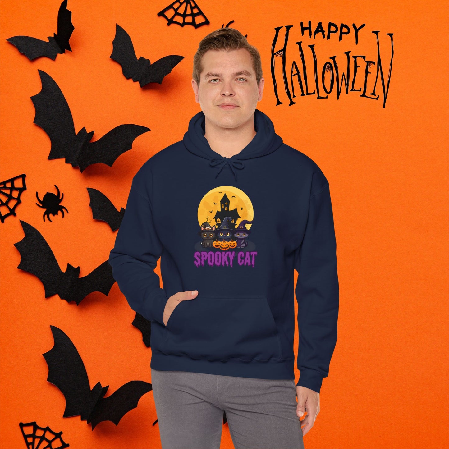 Spooky Cat Hooded Sweatshirt