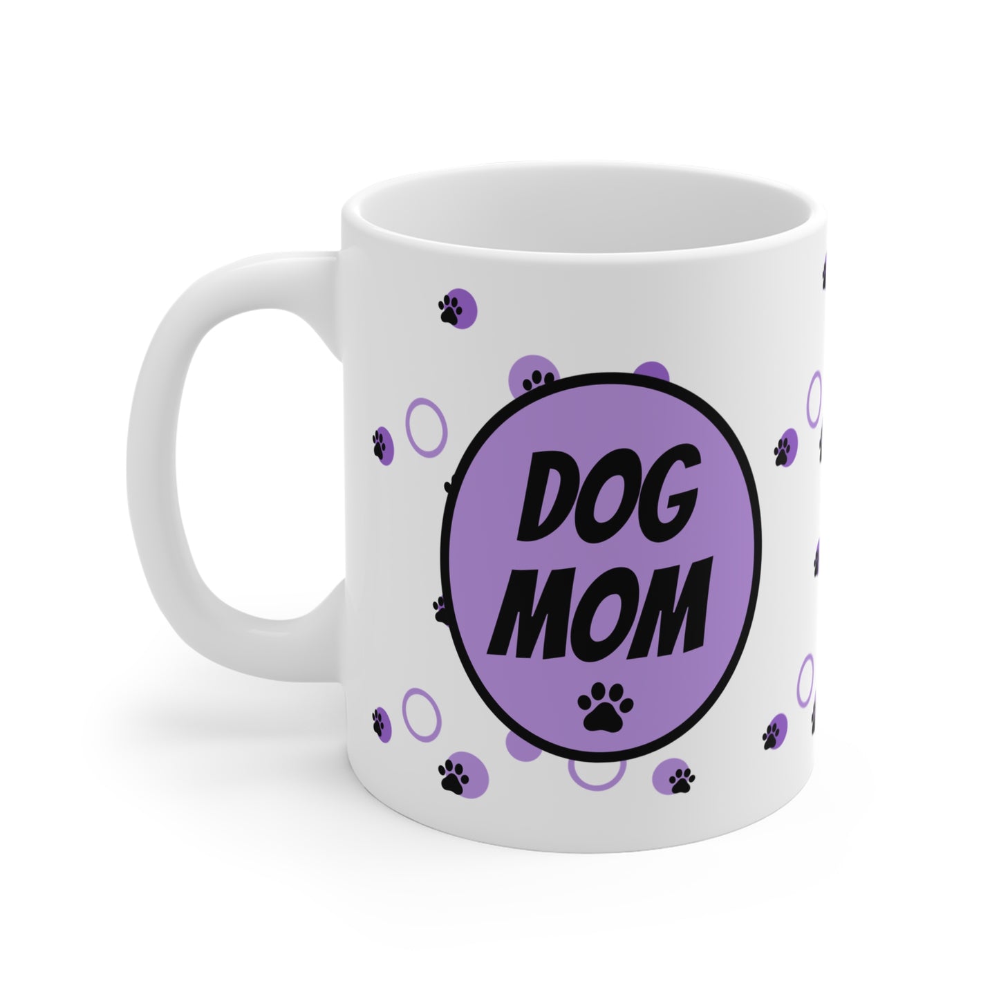Purple Dot Dog Mom Mug