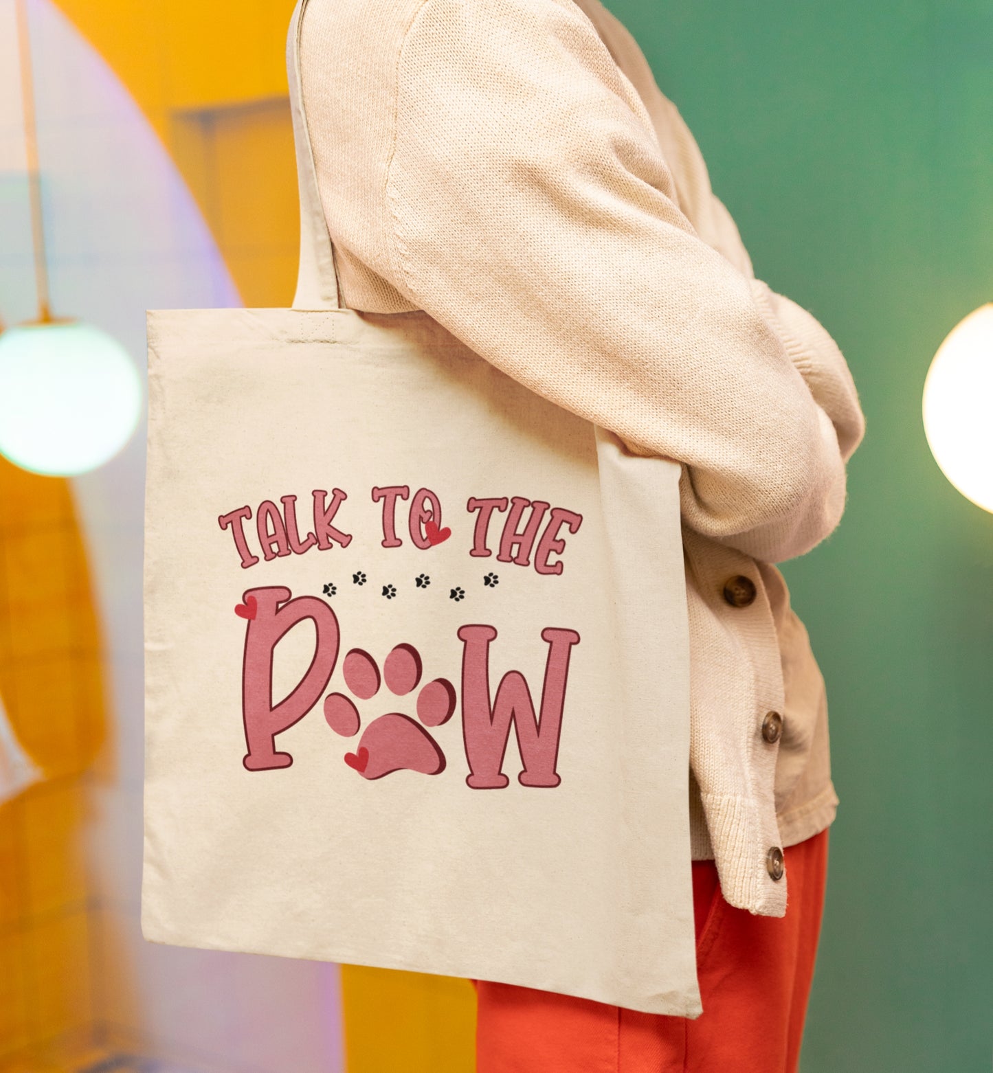 Talk To The Paw Tote Bag
