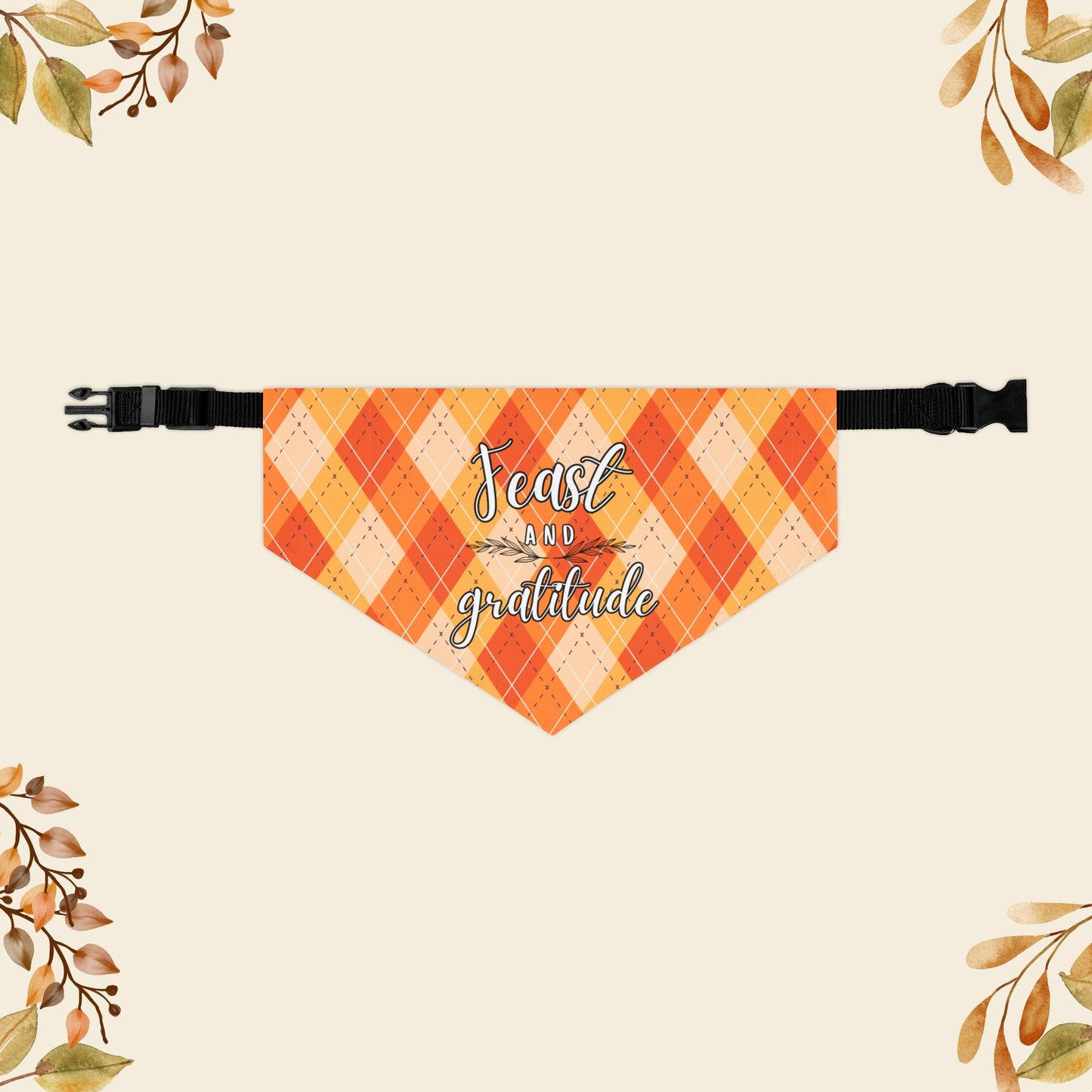 Feast and Gratitude Pet Bandana Collar