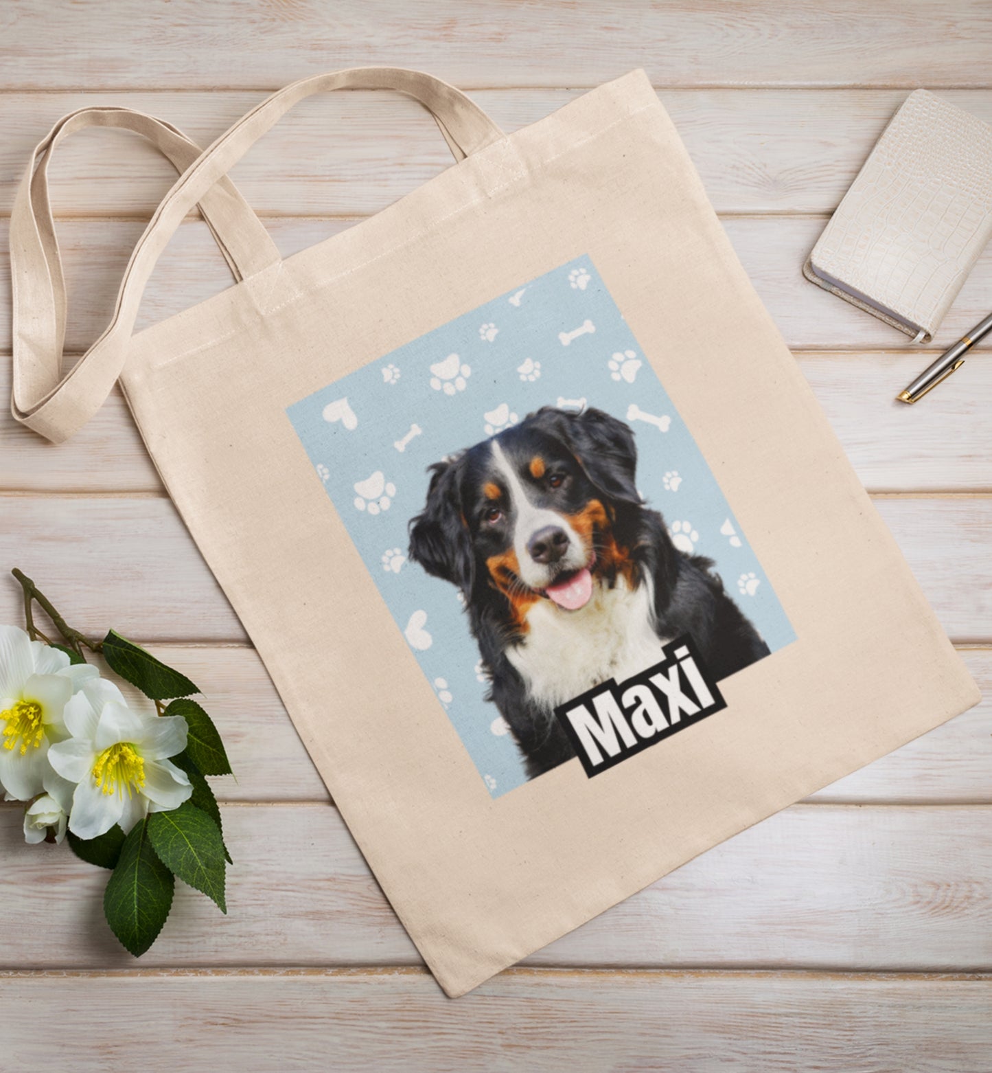 Personalized Name+Photo Tote Bag