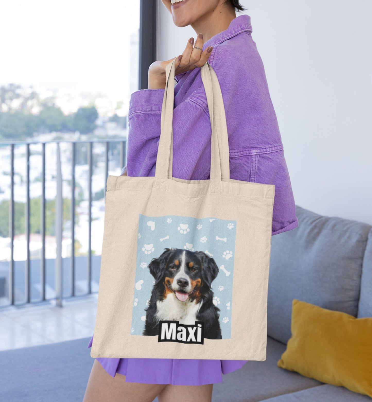 Personalized Name+Photo Tote Bag