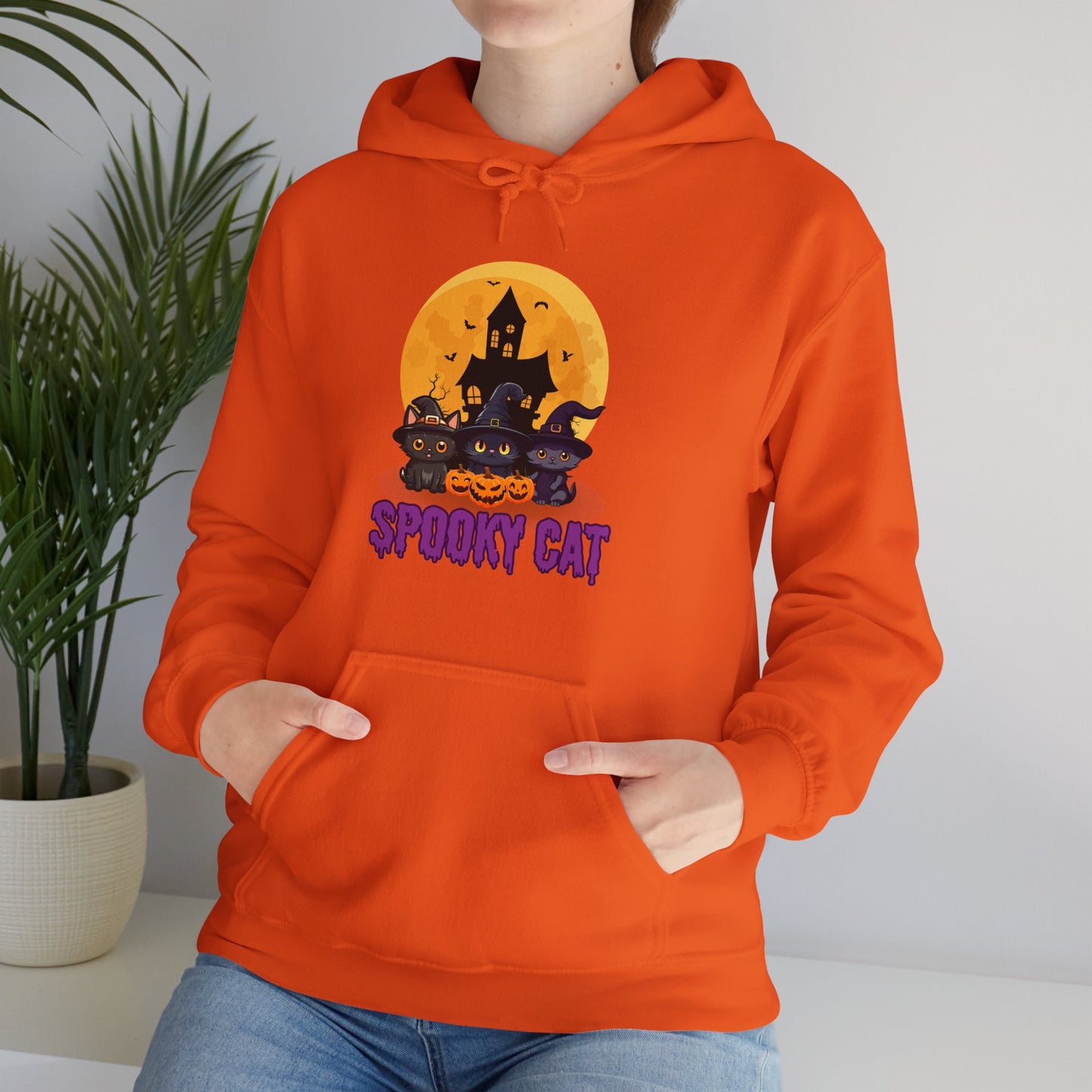 Spooky Cat Hooded Sweatshirt
