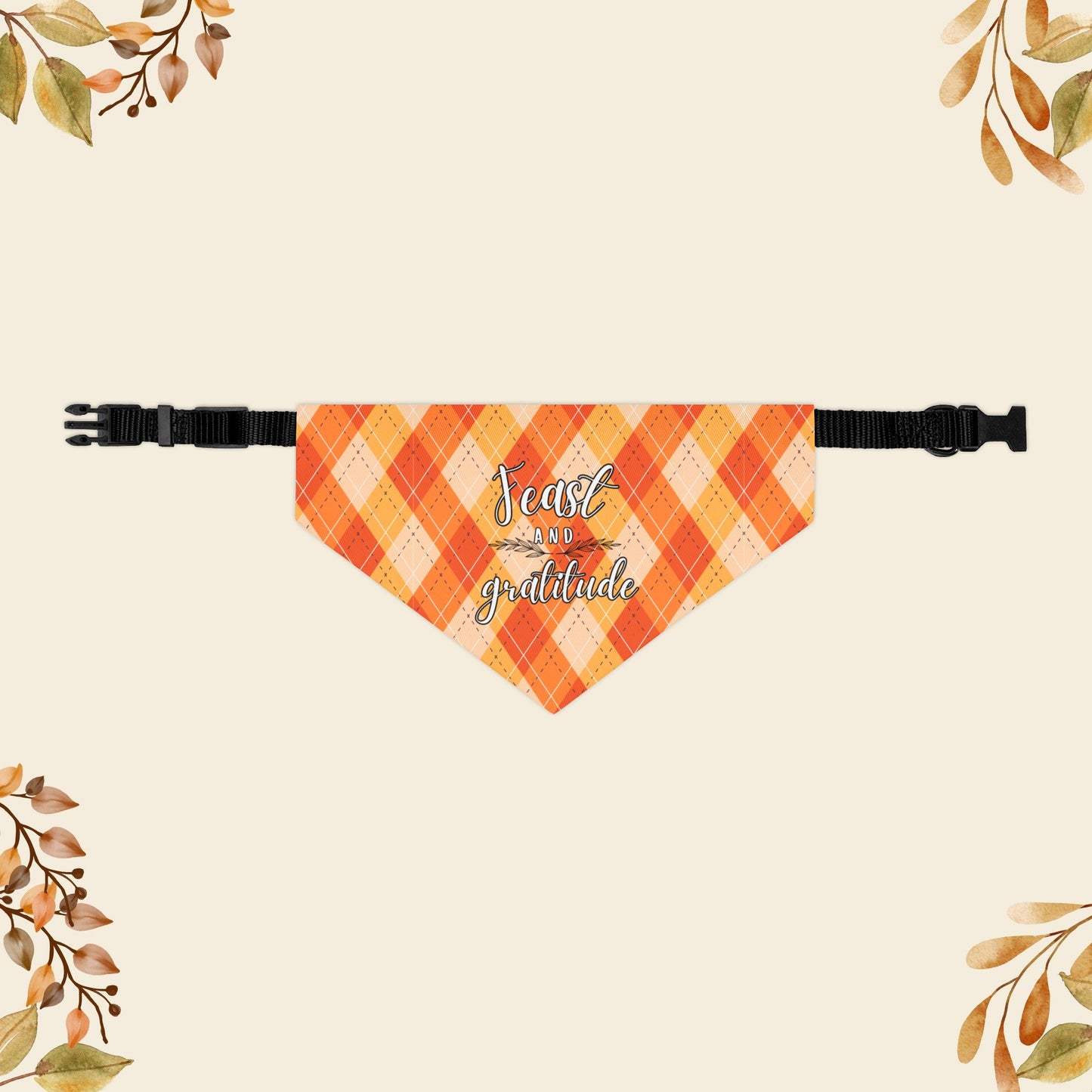 Feast and Gratitude Pet Bandana Collar