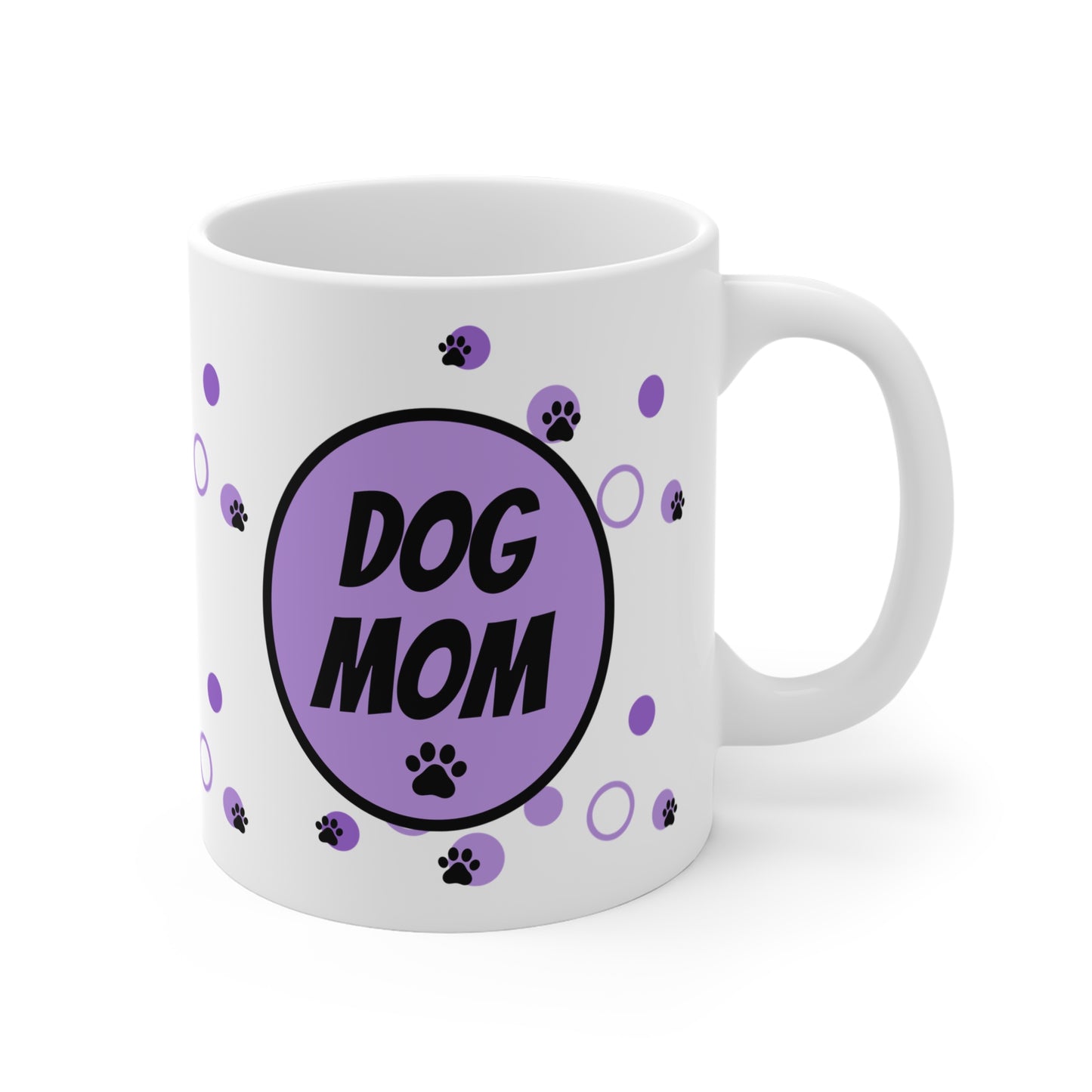 Purple Dot Dog Mom Mug