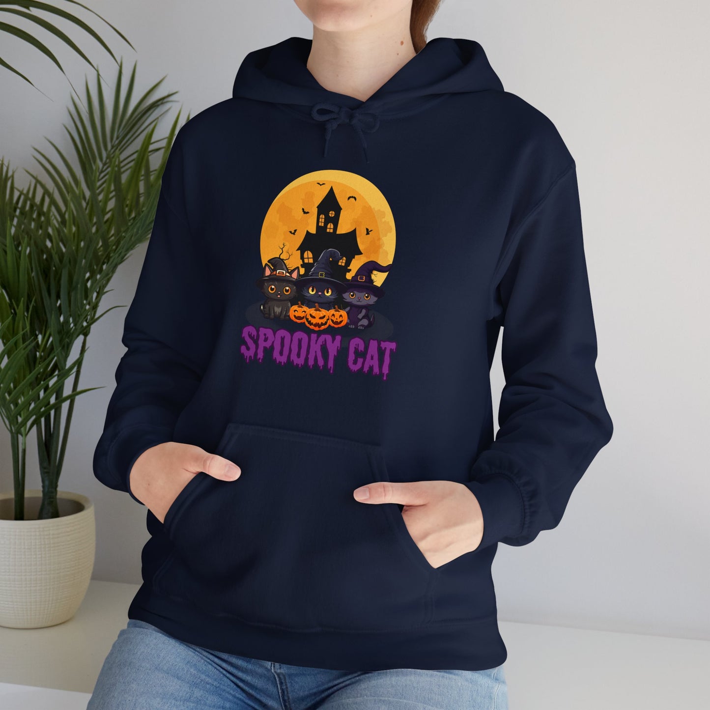Spooky Cat Hooded Sweatshirt