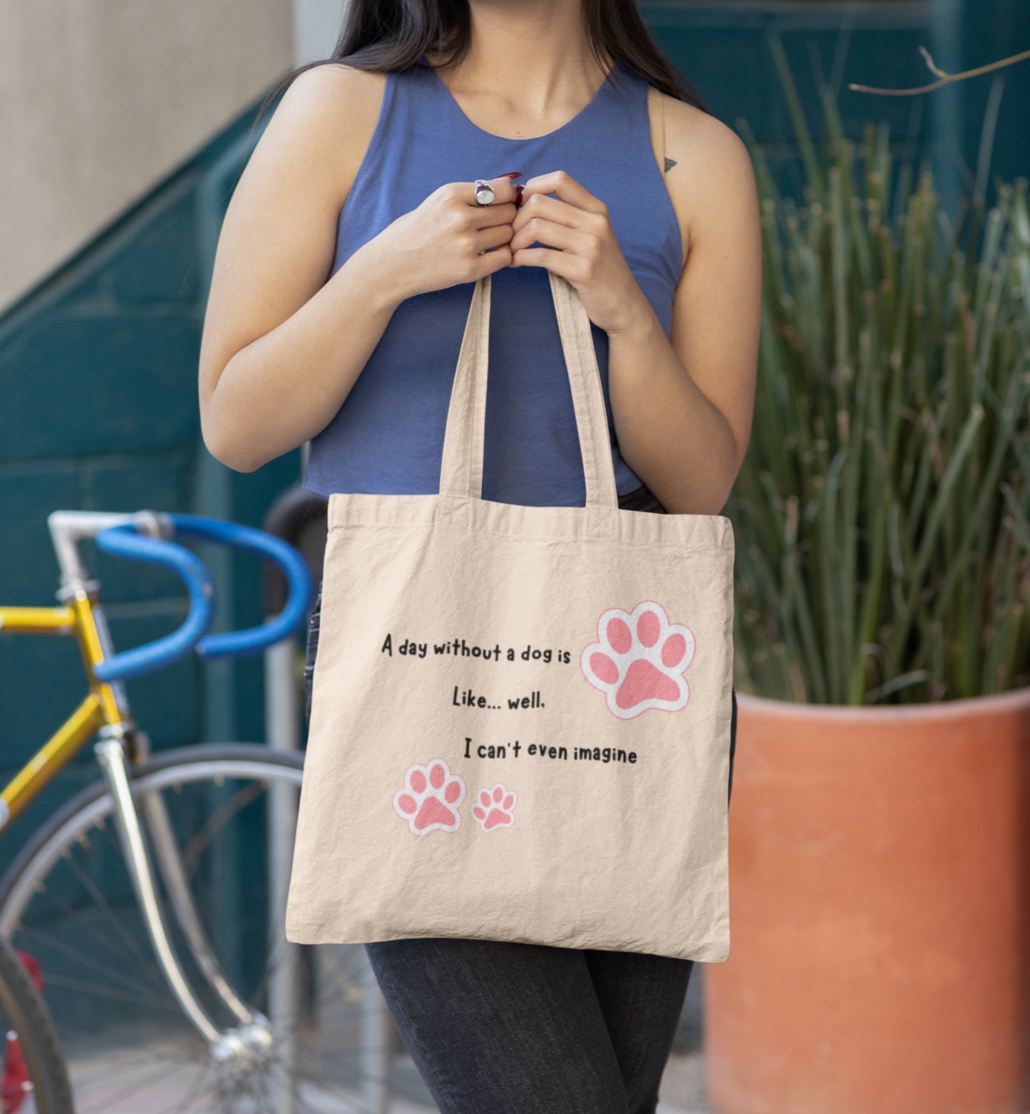 Dog Quote Tote Bag