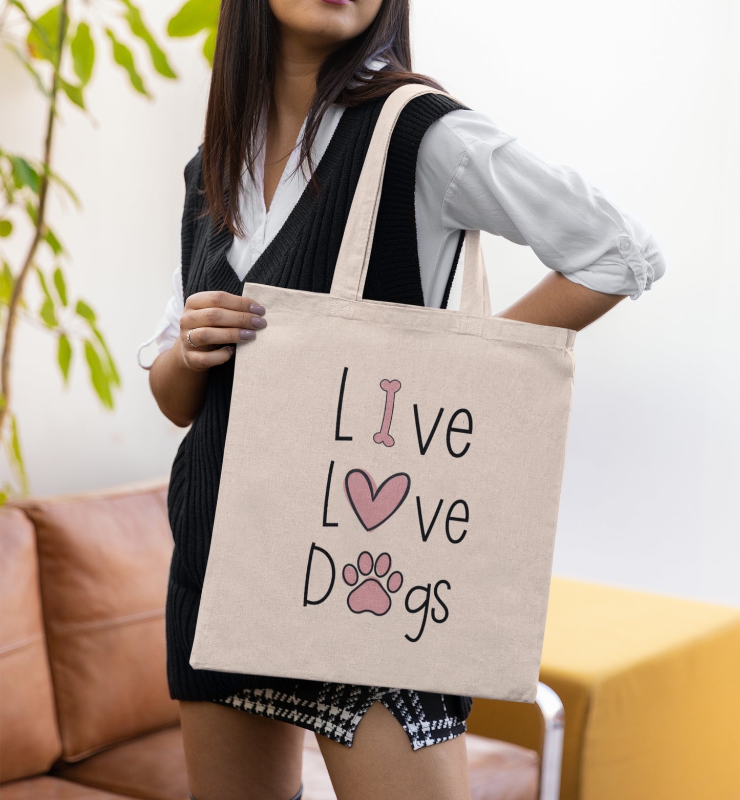 Live, Love, Dogs Tote Bag
