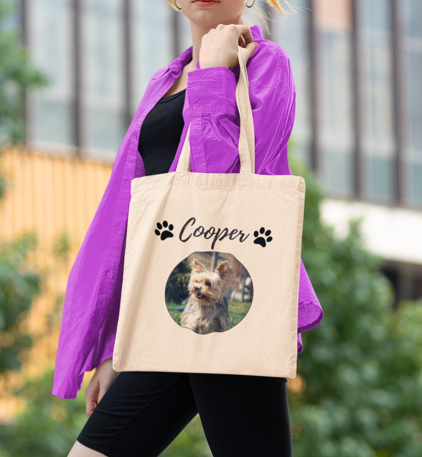 Personalized Name+Photo Tote Bag