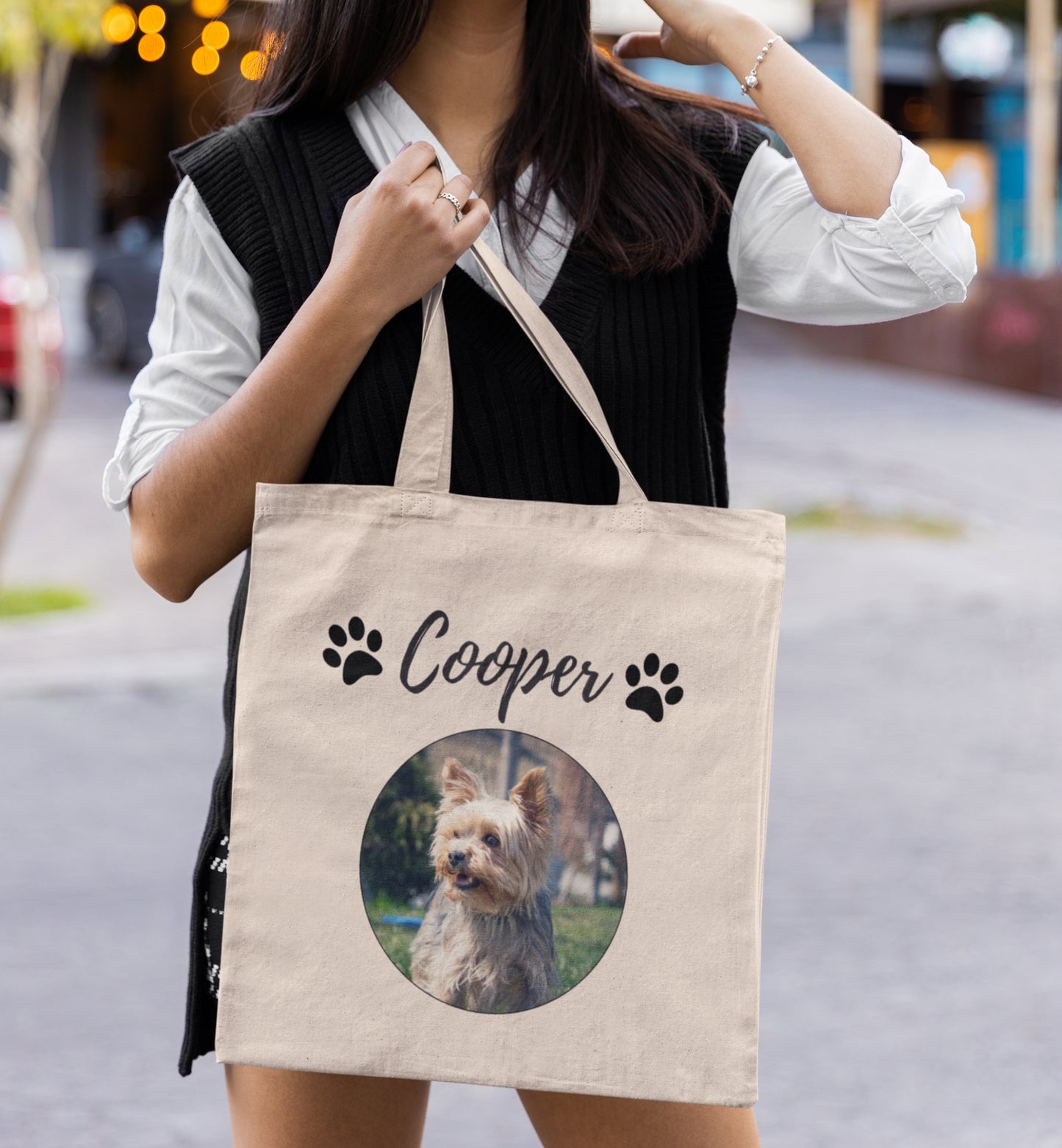 Personalized Name+Photo Tote Bag