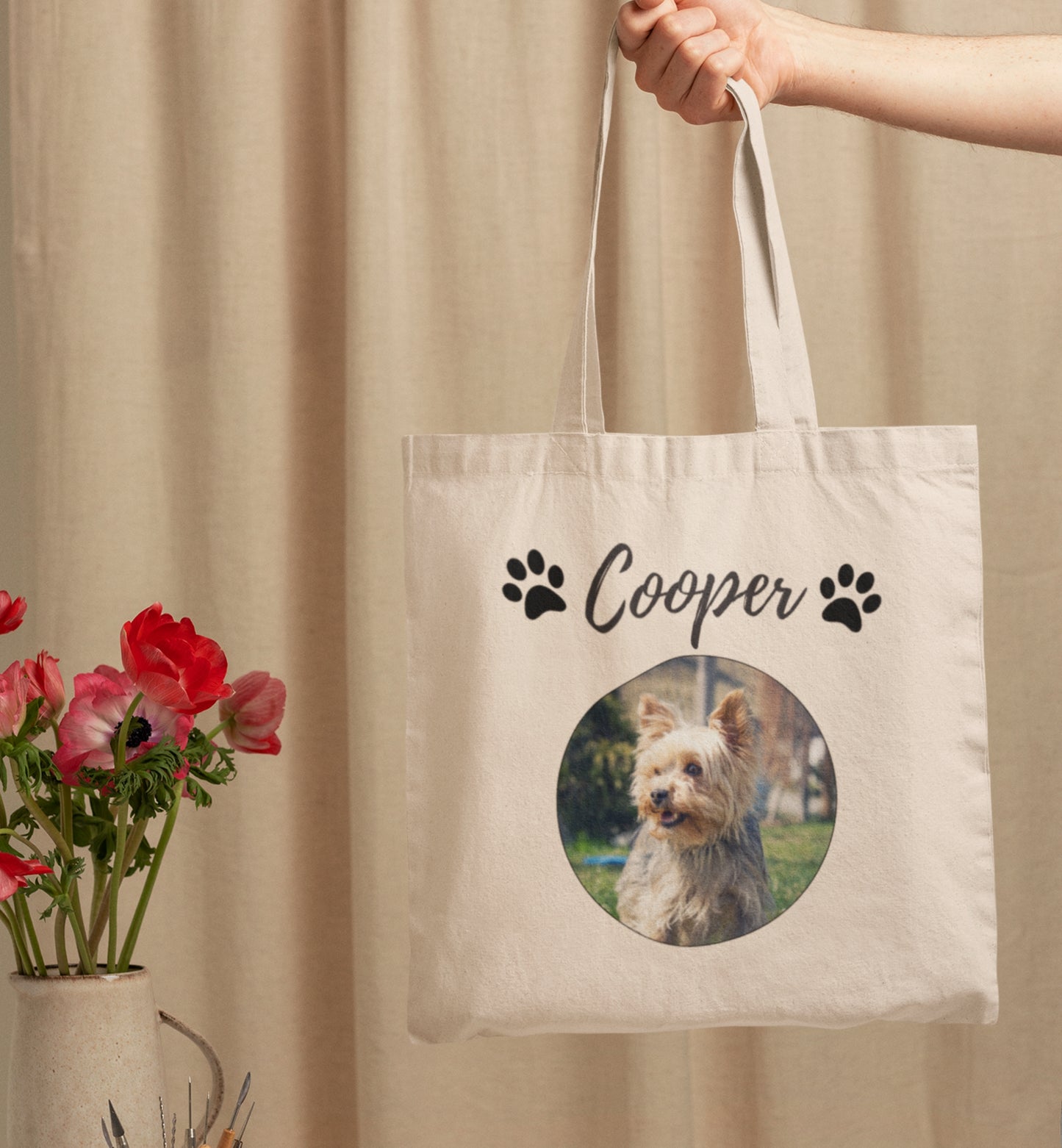 Personalized Name+Photo Tote Bag