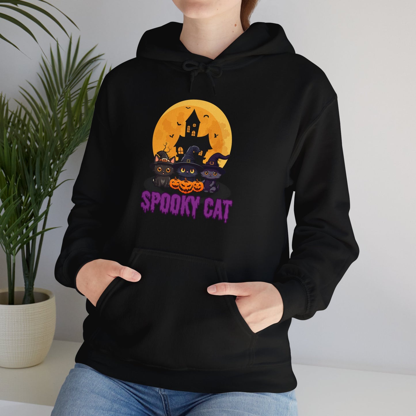Spooky Cat Hooded Sweatshirt
