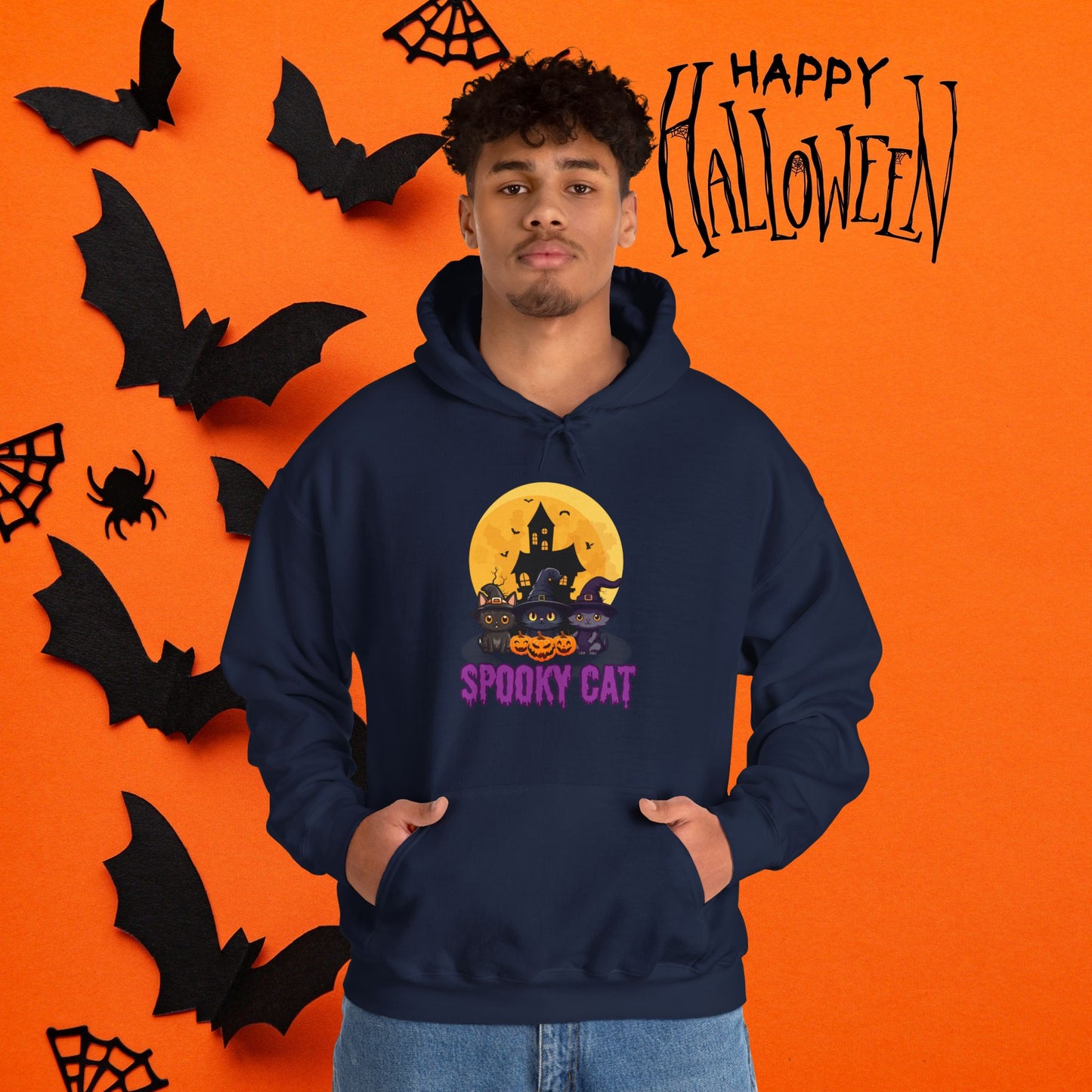 Spooky Cat Hooded Sweatshirt