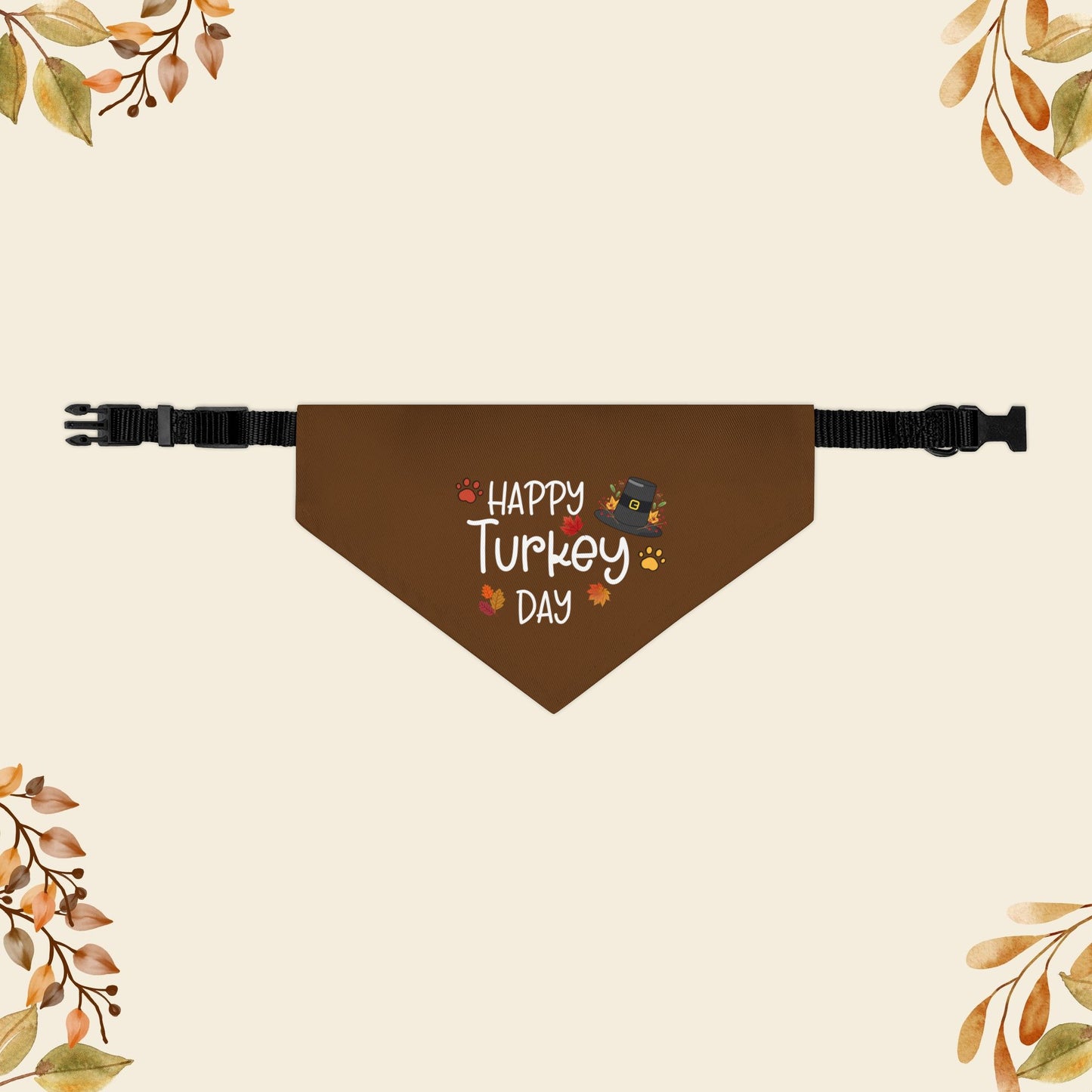 Happy Turkey Day Pet Bandana Collar