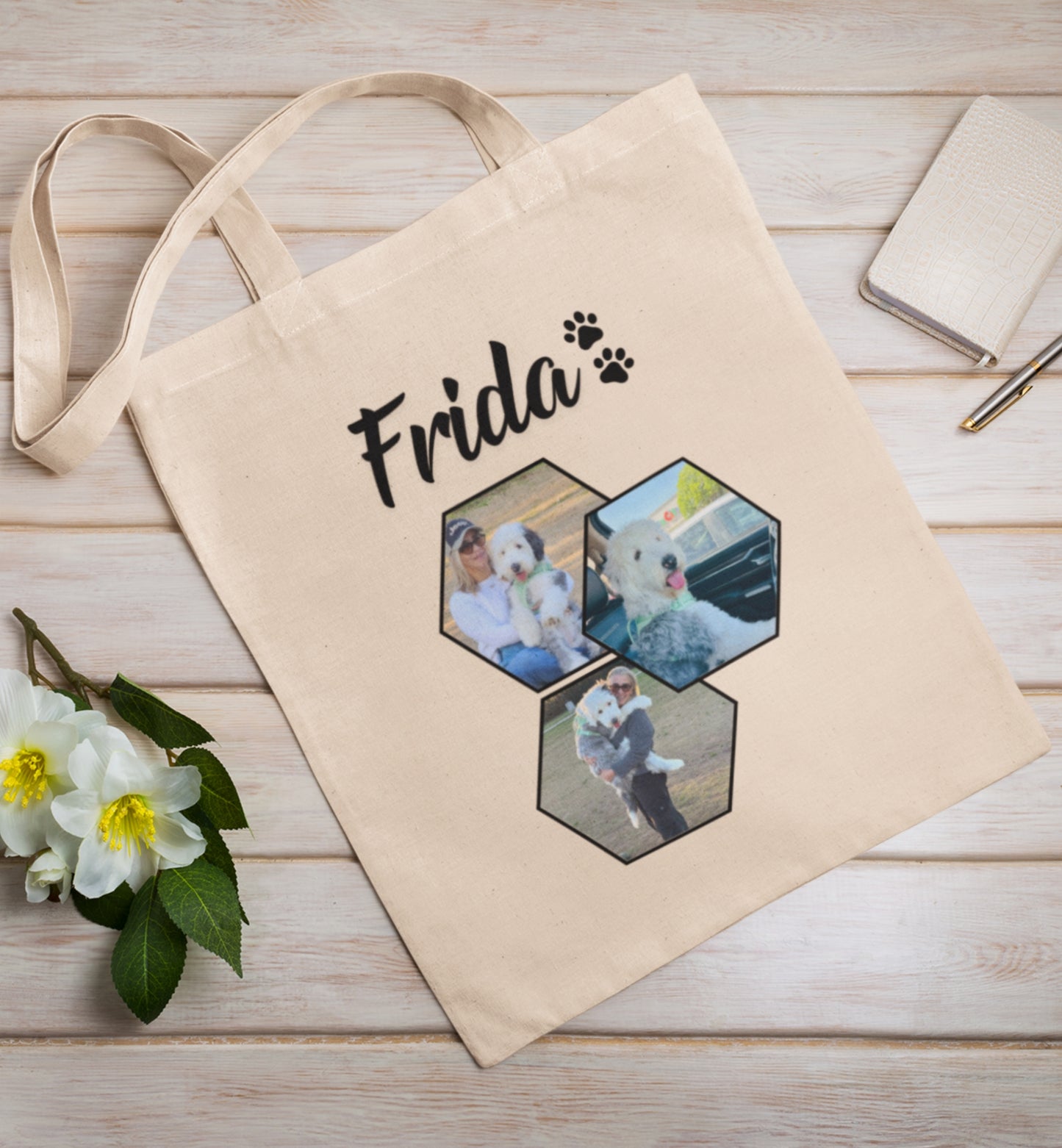 Personalized Name+Photo Tote Bag