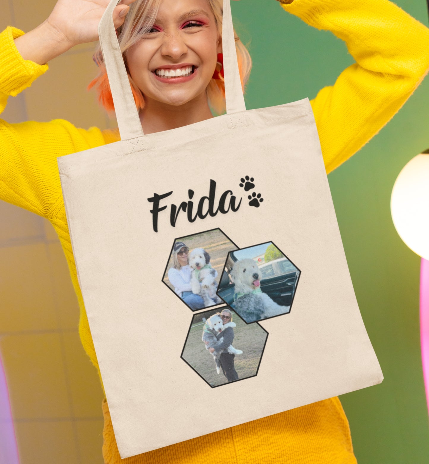 Personalized Name+Photo Tote Bag
