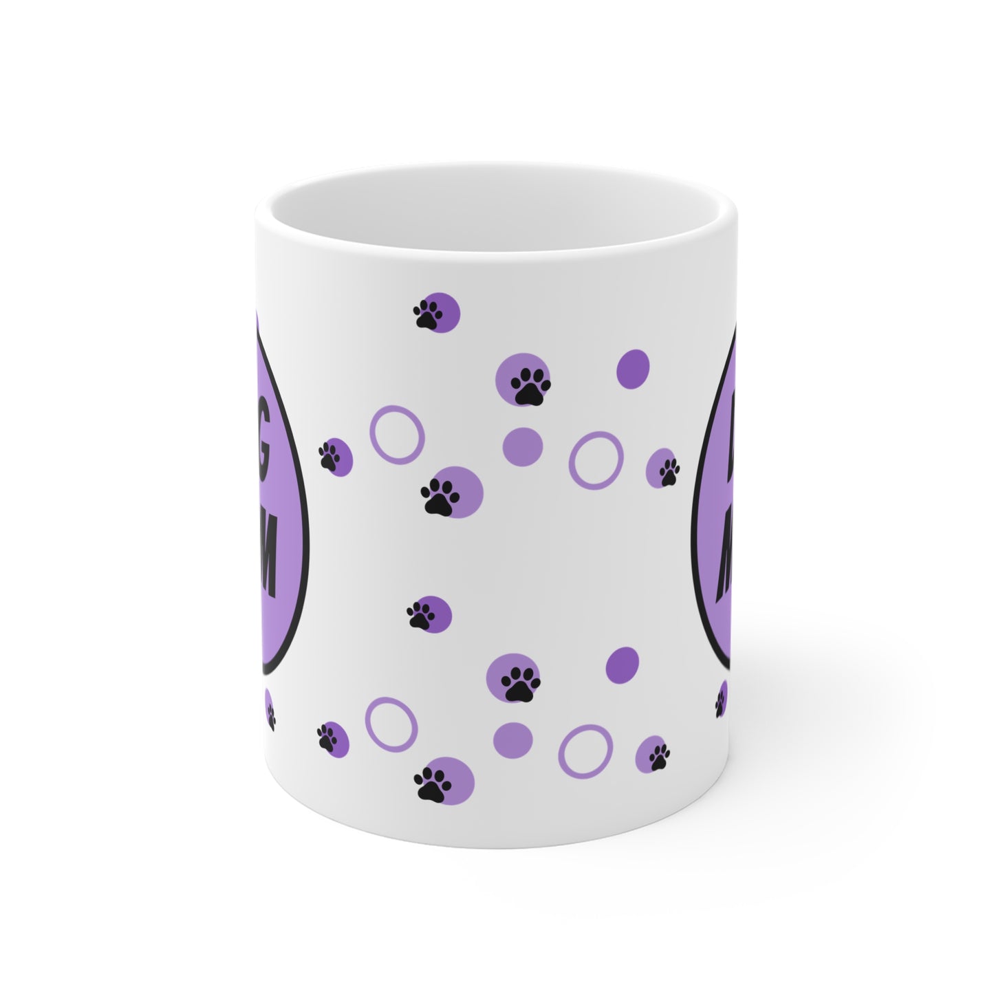 Purple Dot Dog Mom Mug
