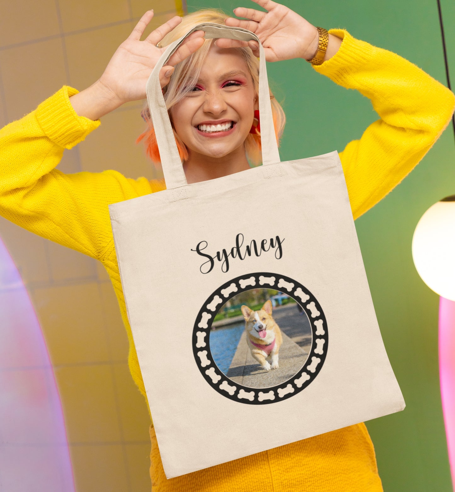 Personalized Name+Photo Tote Bag