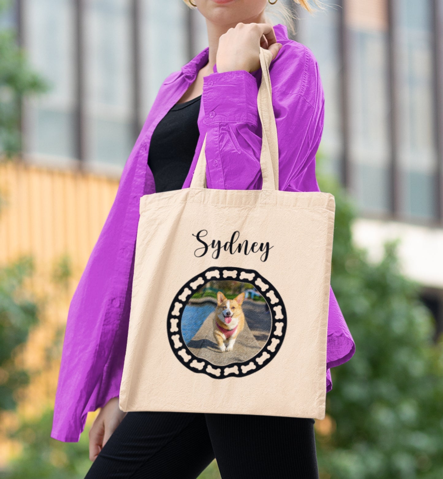 Personalized Name+Photo Tote Bag