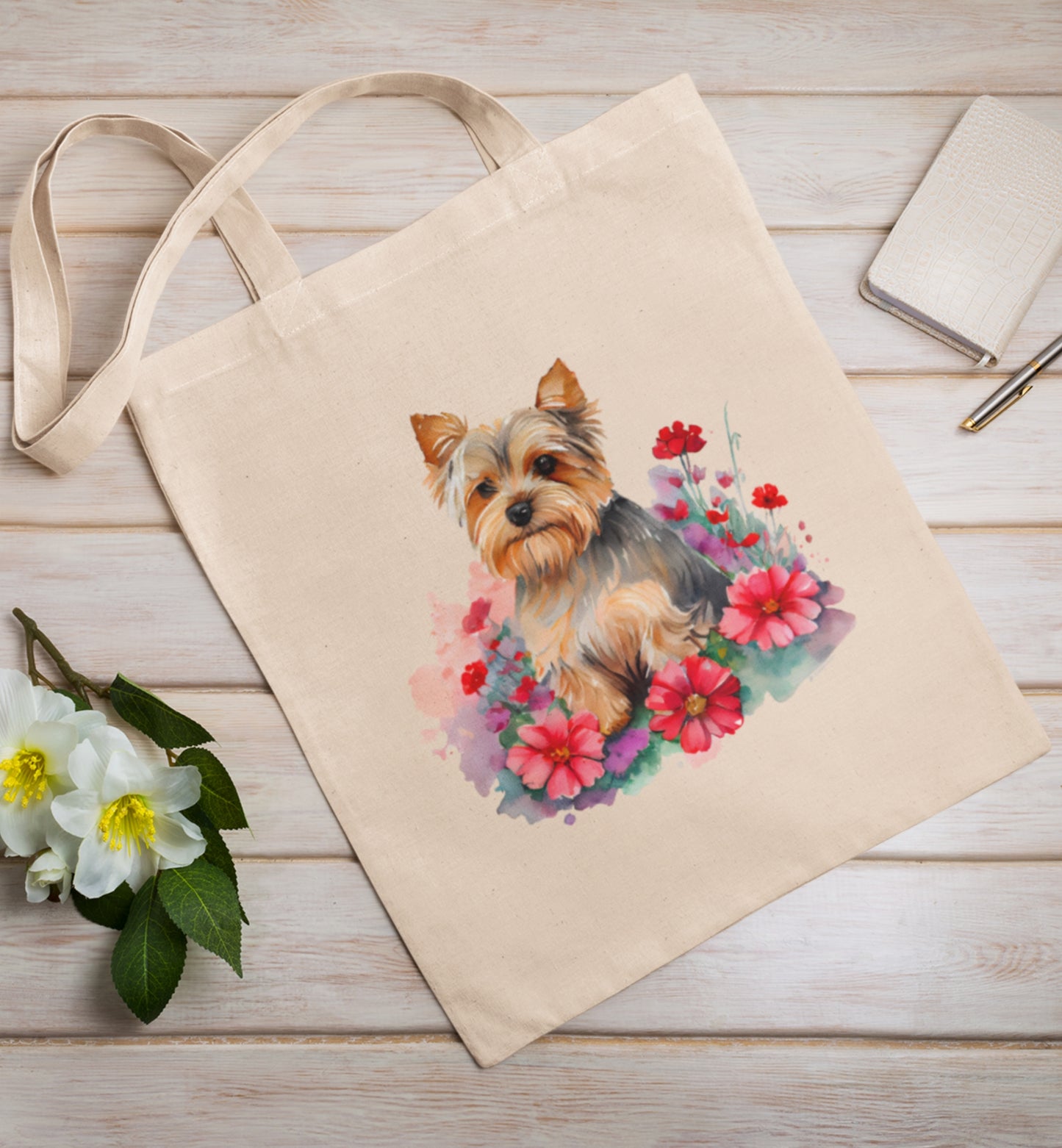 Paws and Flowers Tote Bag