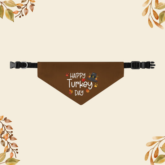 Happy Turkey Day Pet Bandana Collar
