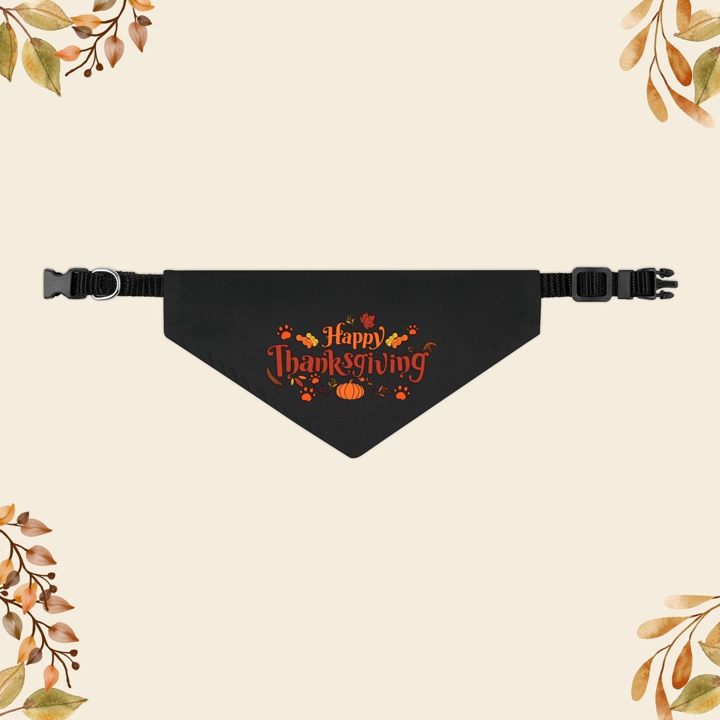 Happy Thanksgiving Pet Bandana Collar