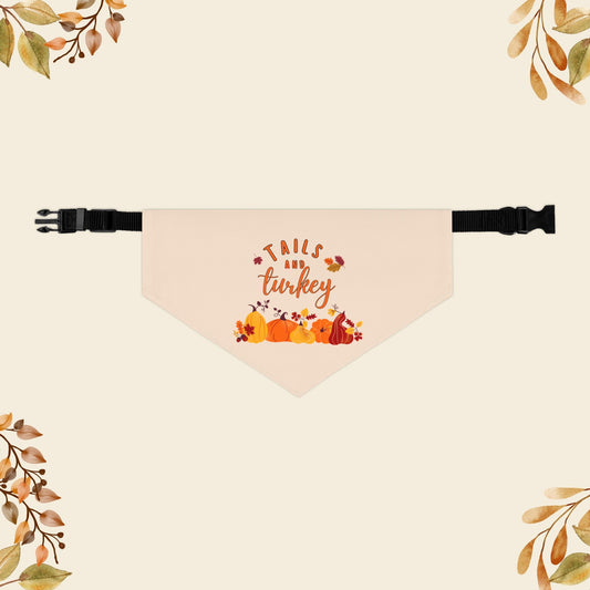 Tails and Turkey Pet Bandana Collar