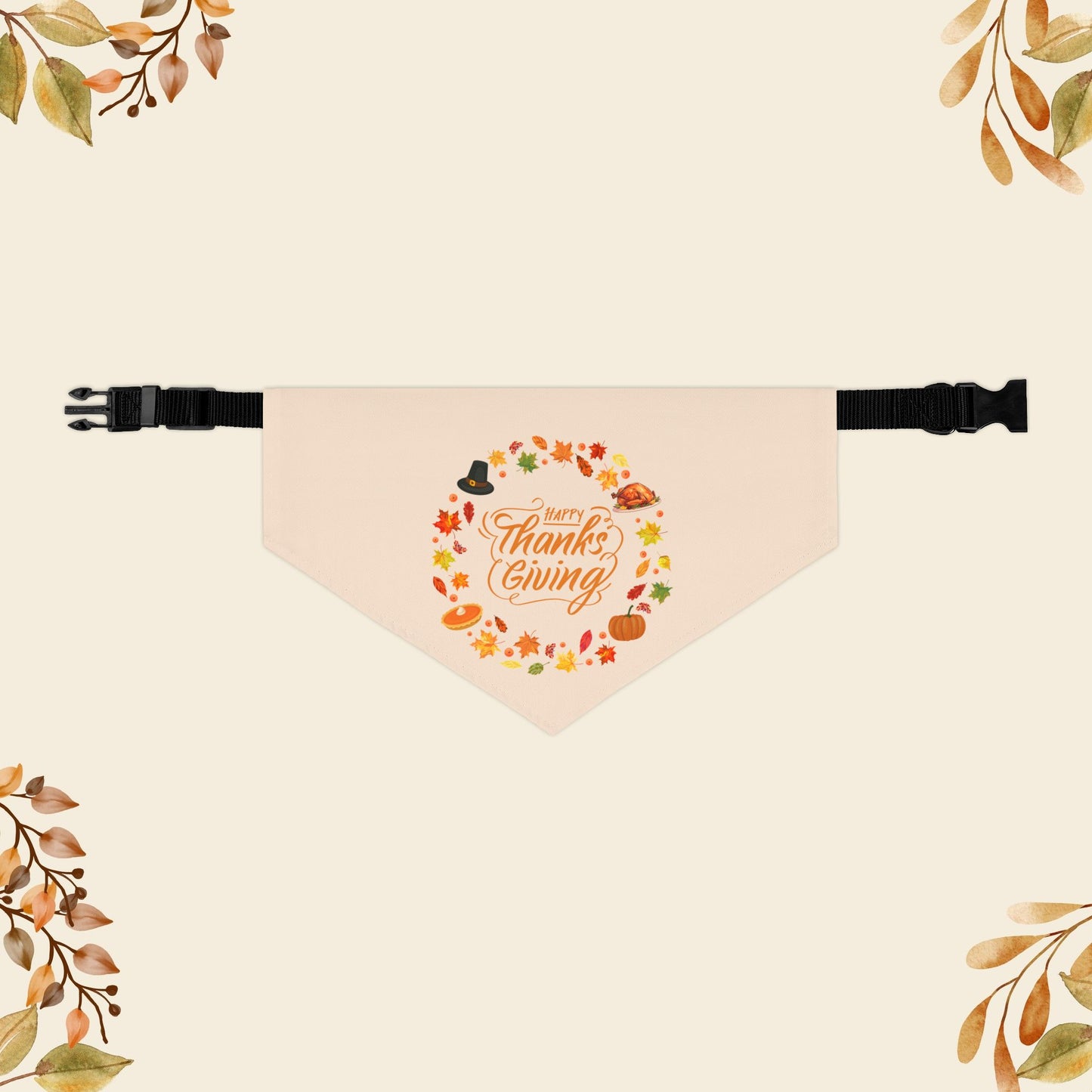 Happy Thanksgiving Bandana Collar