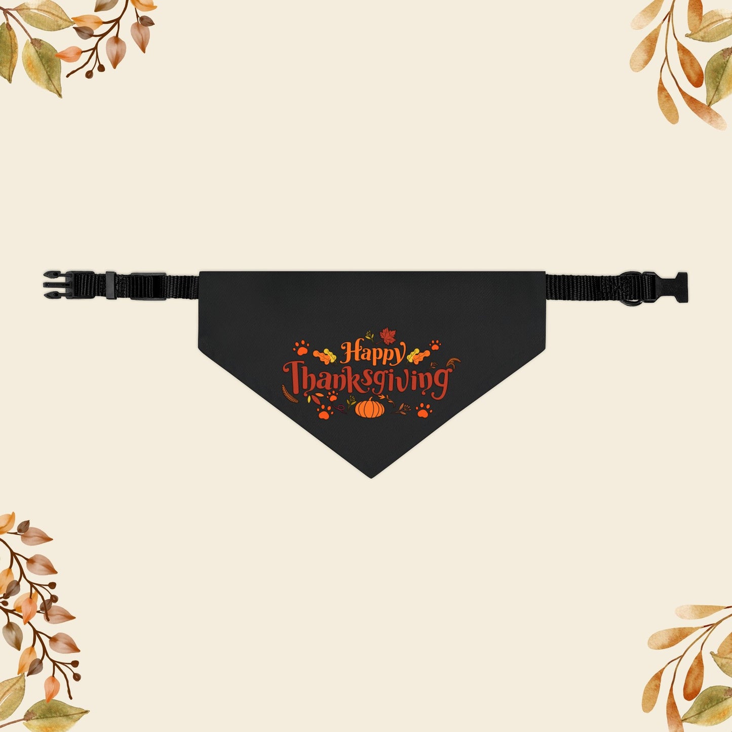 Happy Thanksgiving Pet Bandana Collar