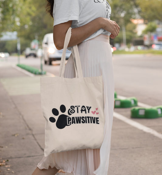Stay Pawsitive Tote Bag