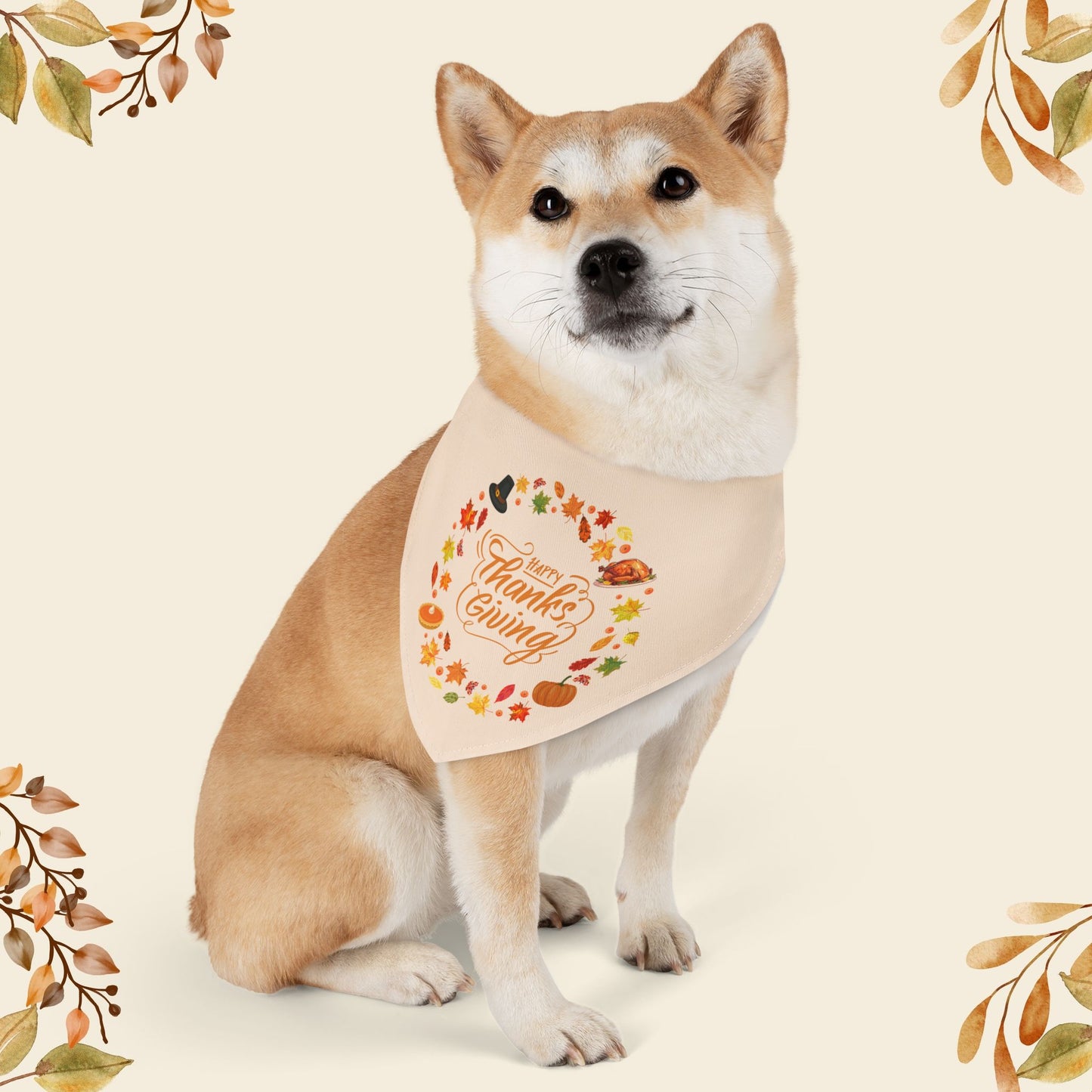 Happy Thanksgiving Bandana Collar