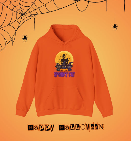 Spooky Cat Hooded Sweatshirt