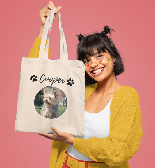 Personalized Name+Photo Tote Bag