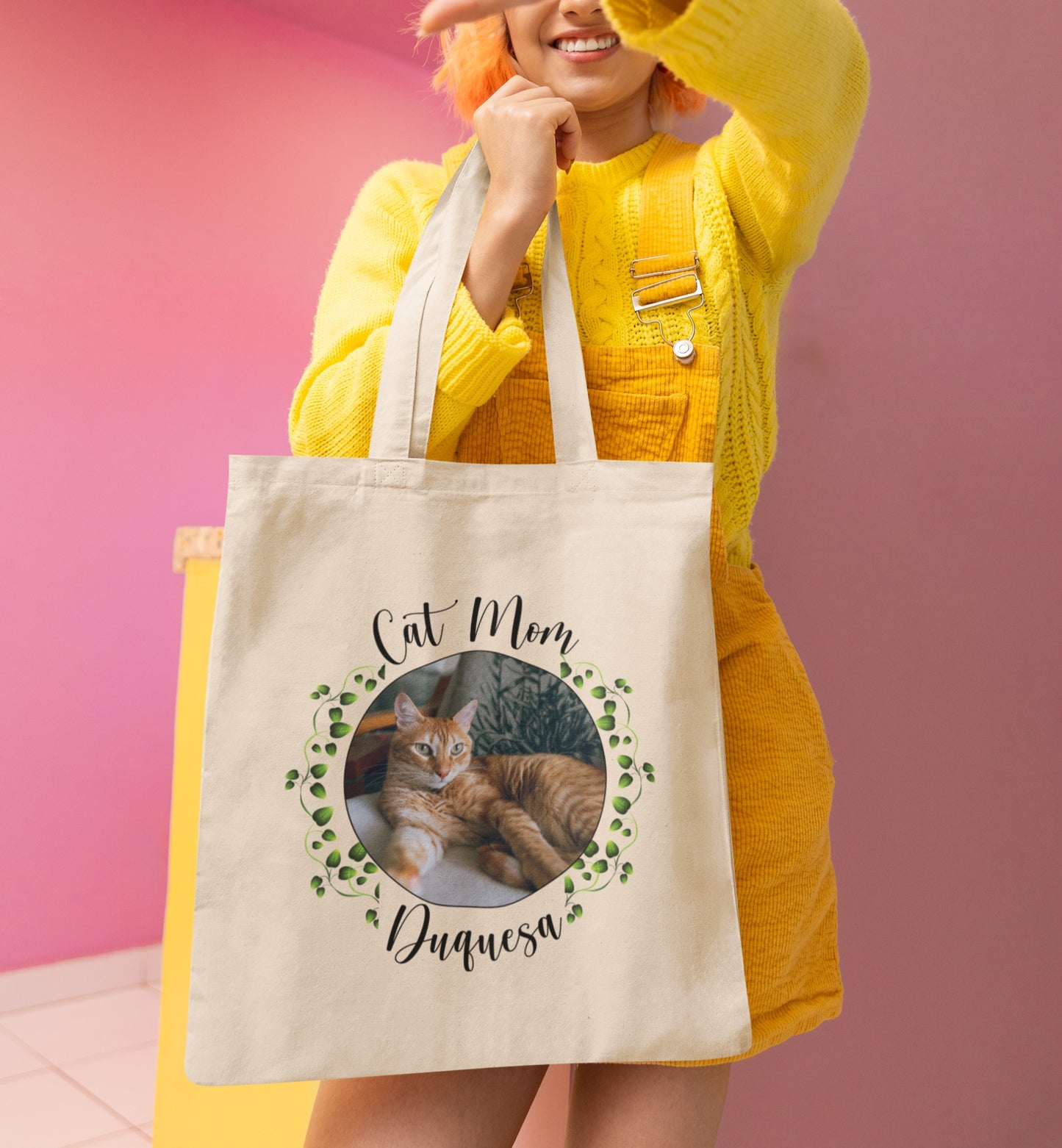 Personalized Name+Photo Tote Bag