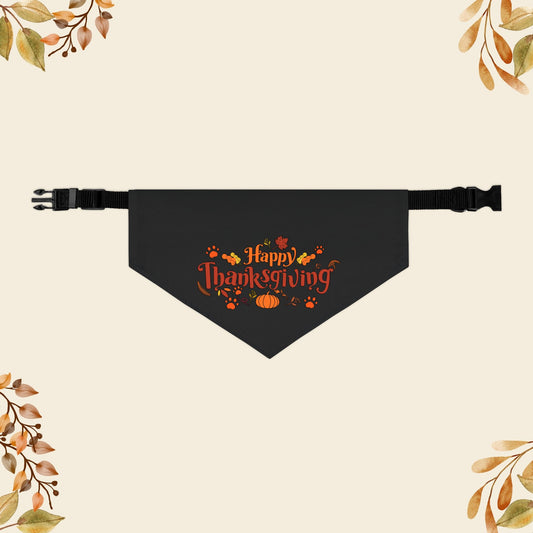 Happy Thanksgiving Pet Bandana Collar