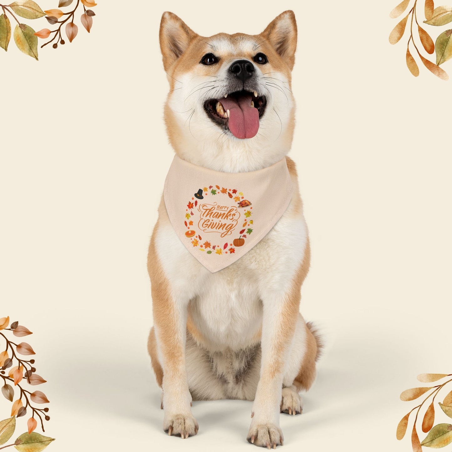 Happy Thanksgiving Bandana Collar