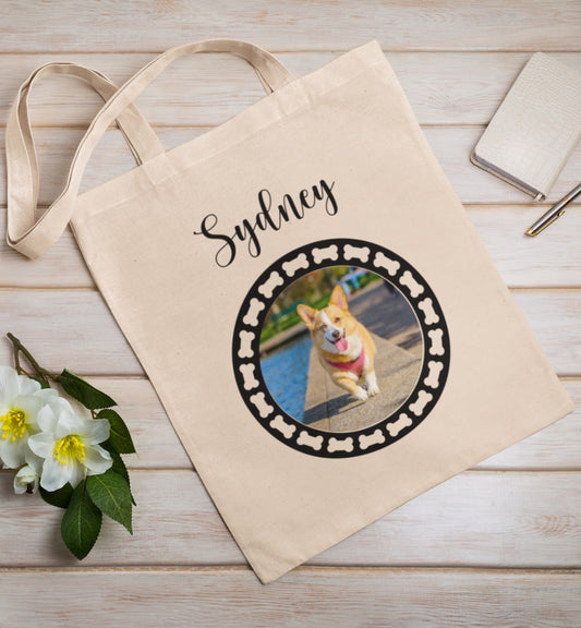 Personalized Name+Photo Tote Bag